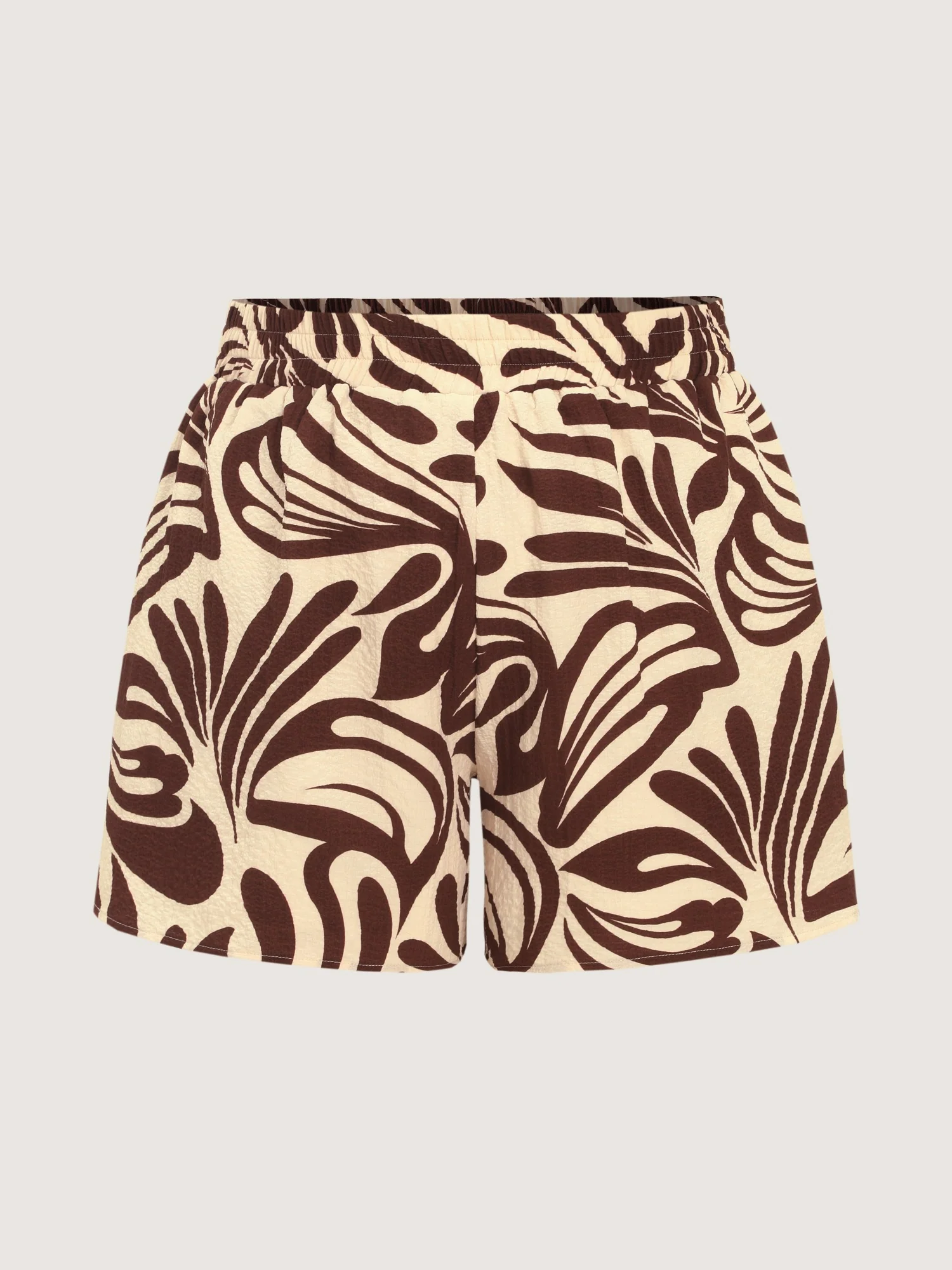 Abstract Print Elastic Waist Shorts - Image 8