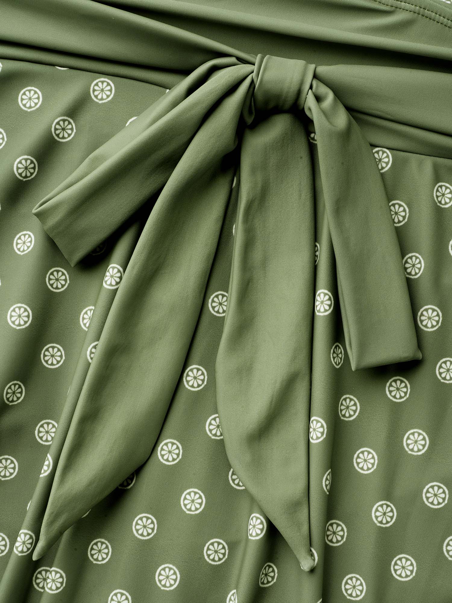 Boho Print Waist-Tie Surplice Neck Swim Dress - Image 6