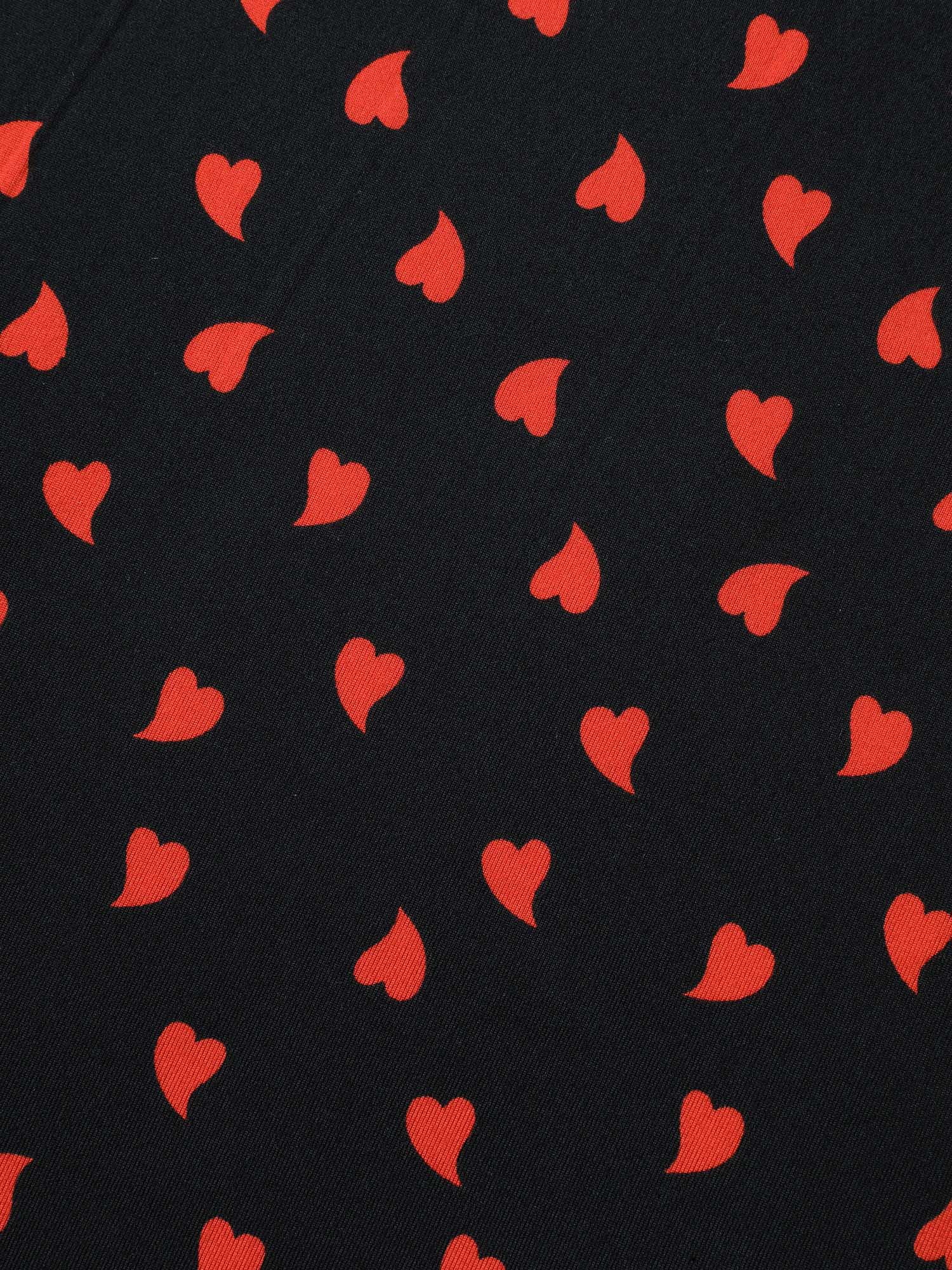 Heart Print Ruched Bust Stretchy Top - Image 7