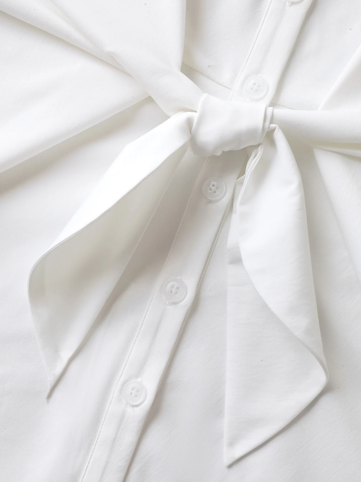 Knotted Front Asymmetrical Hem Blouse - Image 6