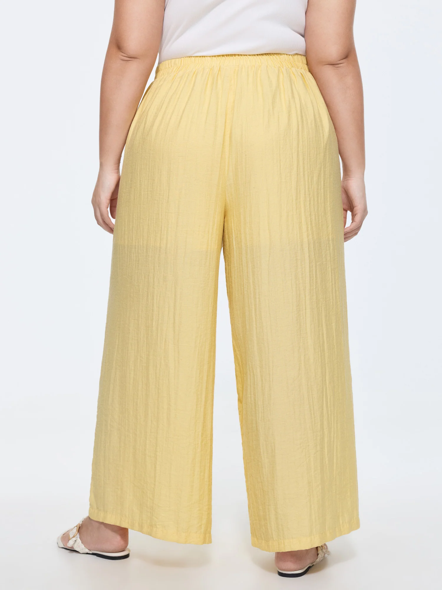 Linen Blend Breezy Wide-Leg Pants - Image 4
