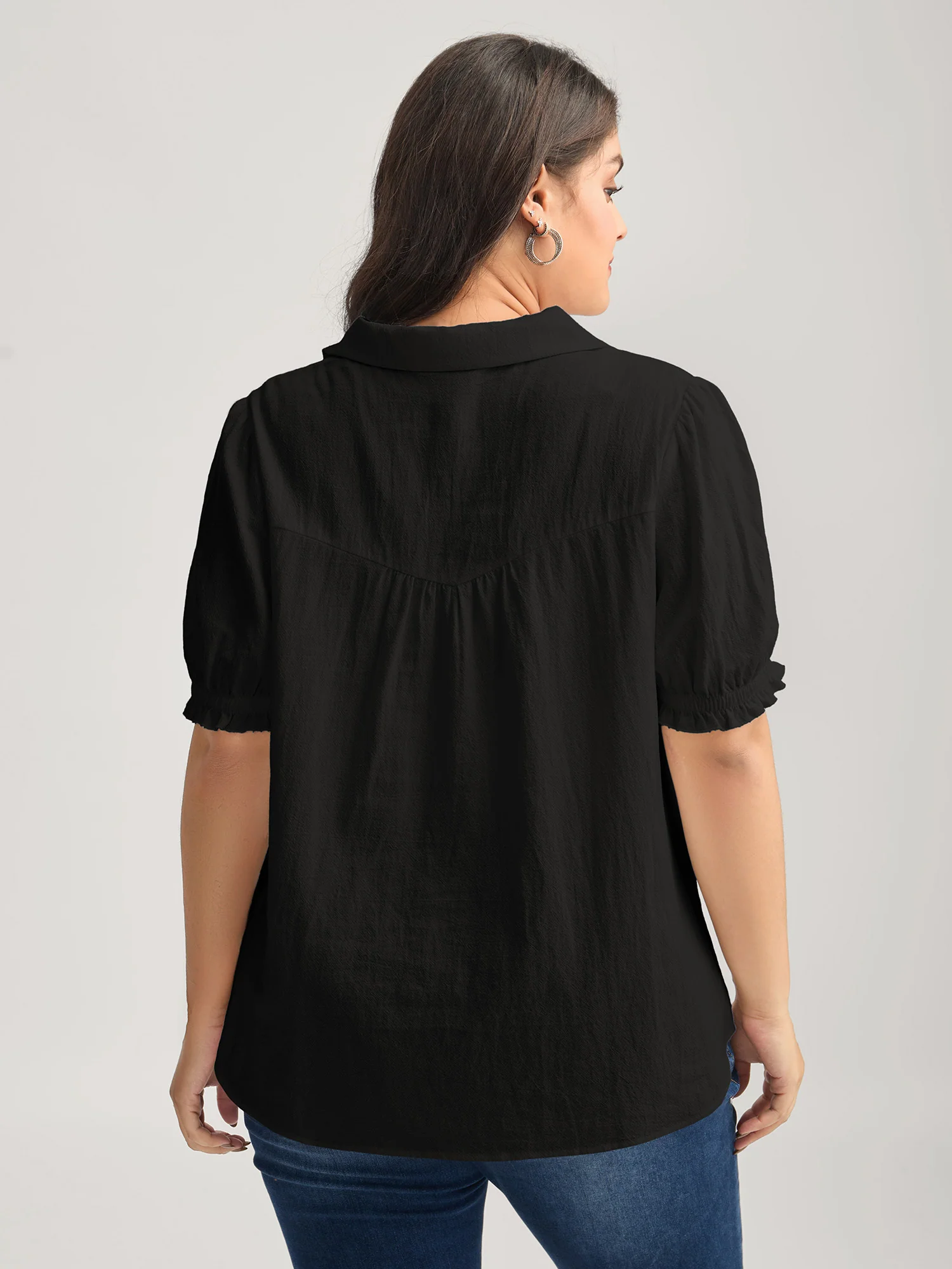 Pure Cotton Ruffled Puffy Sleeve Blouse - Image 12