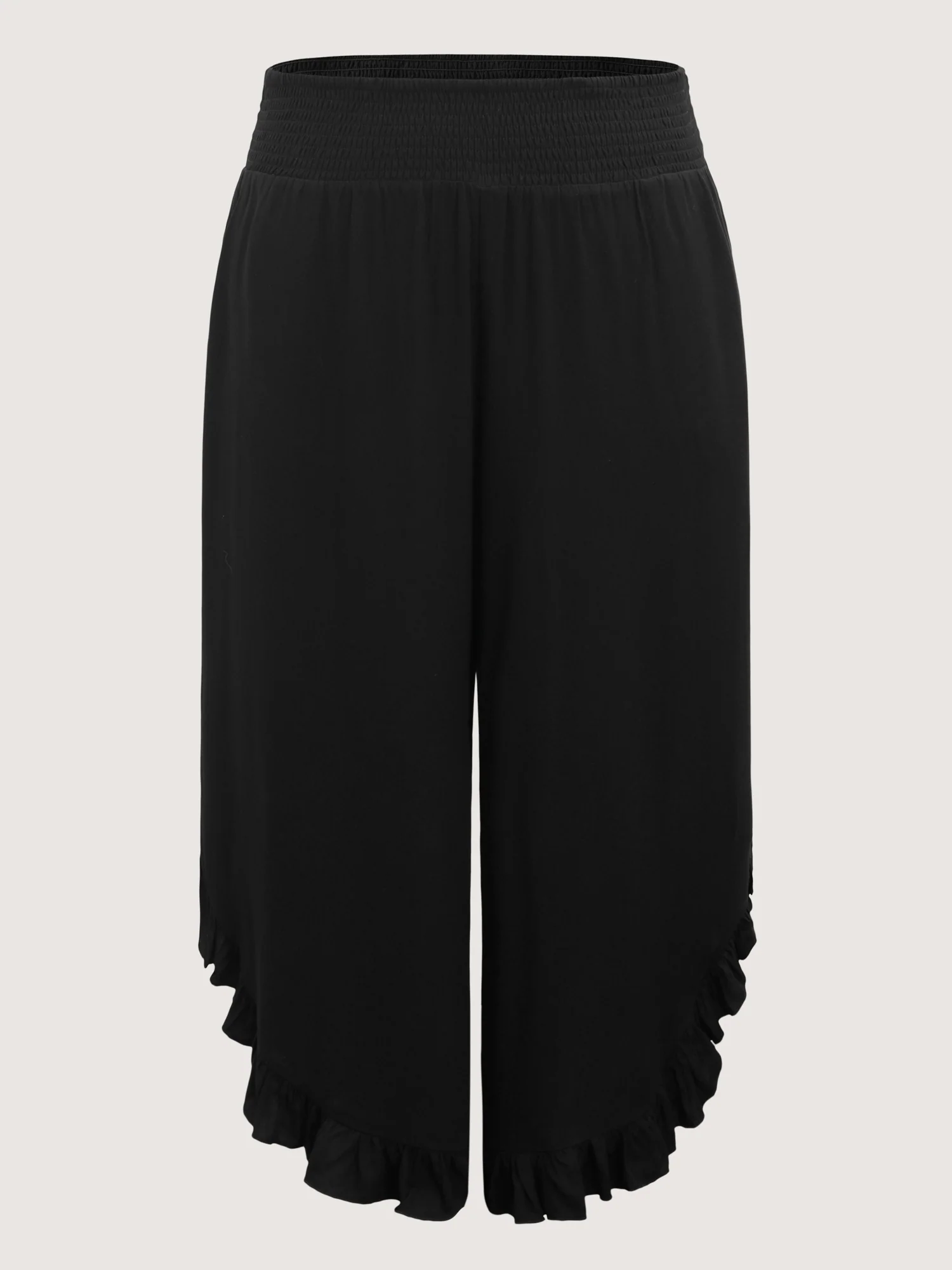 Ruffled Curvy Hem Wide-Leg Pants - Image 13