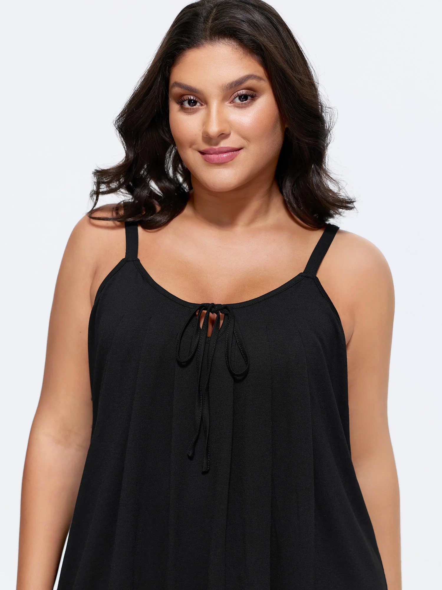 Supersoft Pleated Knotted Flowy Lounge Dress - Image 2