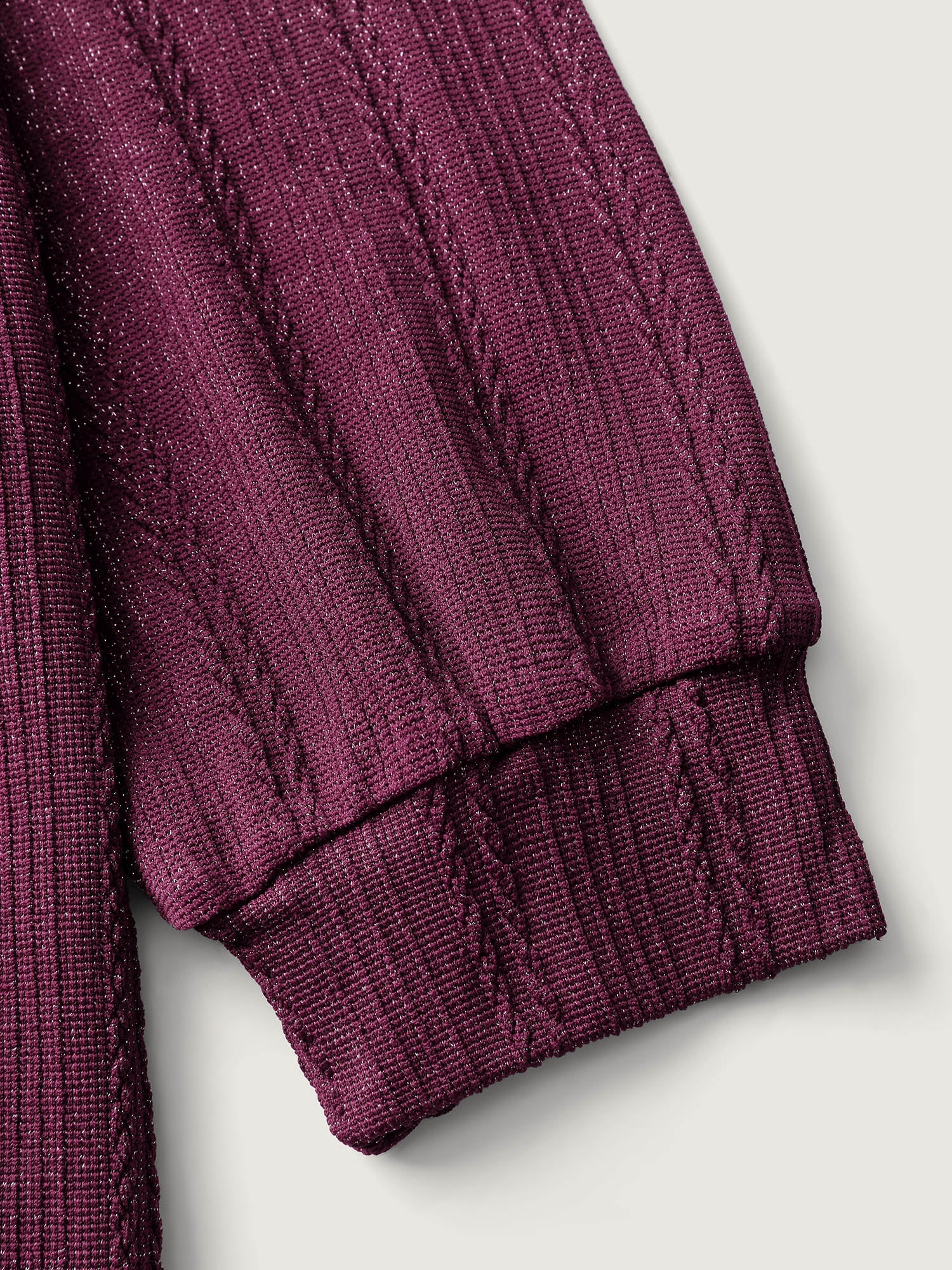 Textured Stretchy Flared Knit Top - Image 14