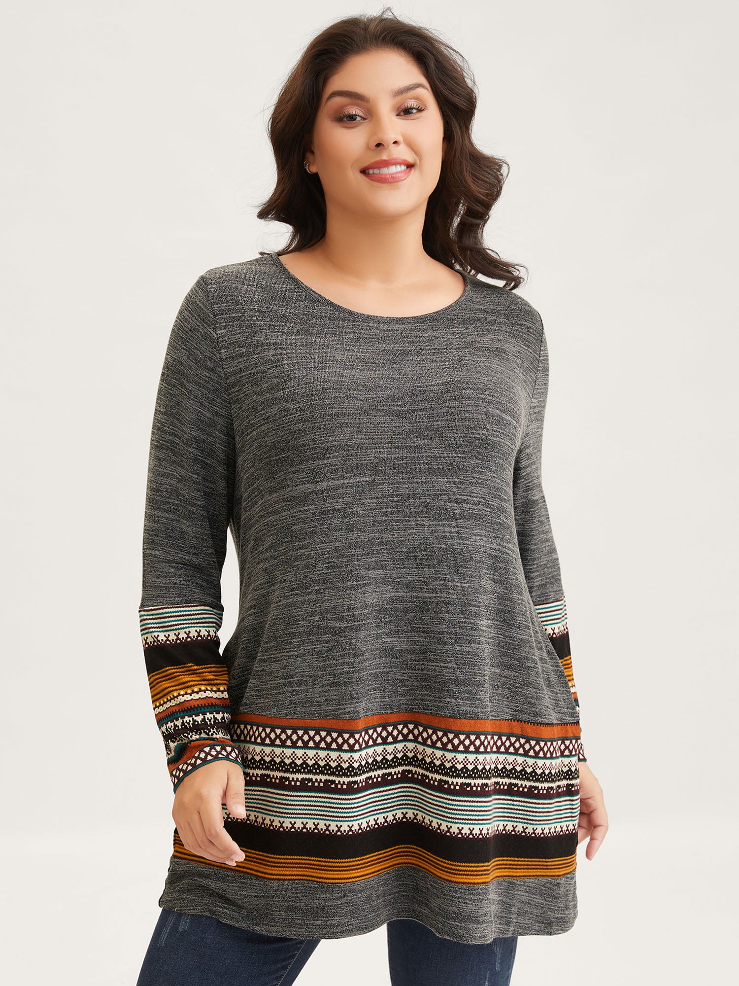 Tunic Boho Print Pocket T-shirt - Image 5